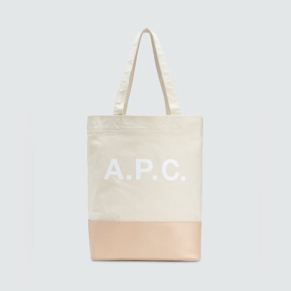 A.P.C. Cabas Axel Beige and Light Brown Tote Bag